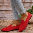 thumbnail image 6 of EKVAHL Women's Knit Slip-On Flats, Pointed-Toe Ballet Shoes, Breathable Lightweight Casual Shoes in Multiple Bright Colors Red, 6 of 6