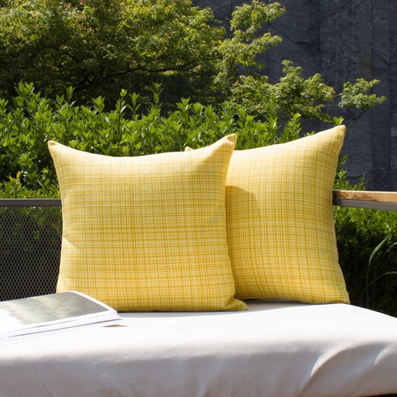 Funda de Cojín Kevin Textile Impermeable para Exterior 60x60 cm Amarillo