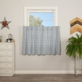 thumbnail image 5 of VHC Brands Sawyer Mill Plaid Cotton Farmhouse Kitchen Curtains Rod Pocket Hanging Loops 36x36 Tier Pair, Blue, 5 of 8