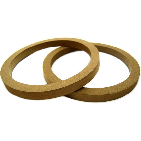 Audiopipe MDF Wooden Speaker Ring Spacer 10" Wood 3/4" Thick Fiberglass Audio Box Enclosure 1 Pair