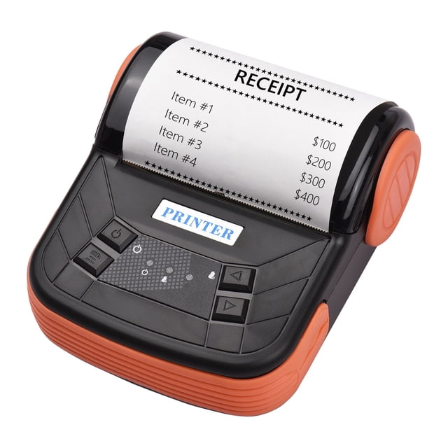 Recibo Térmico Portátil de 80 mm Entresión Térmica Wireless Bt Instreora de Factura Móvil para El Esc Pos Print Comando para Restaurant Store Naranja