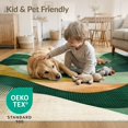 thumbnail image 4 of ODIKA 6'x9' Washable Area Rug Non-Slip, Chair-Friendly, Abstract Mid Wavy Striped Gradient Contemporary Tone Cream Wave for Dining Room, Under Table, Office Décor, 4 of 7