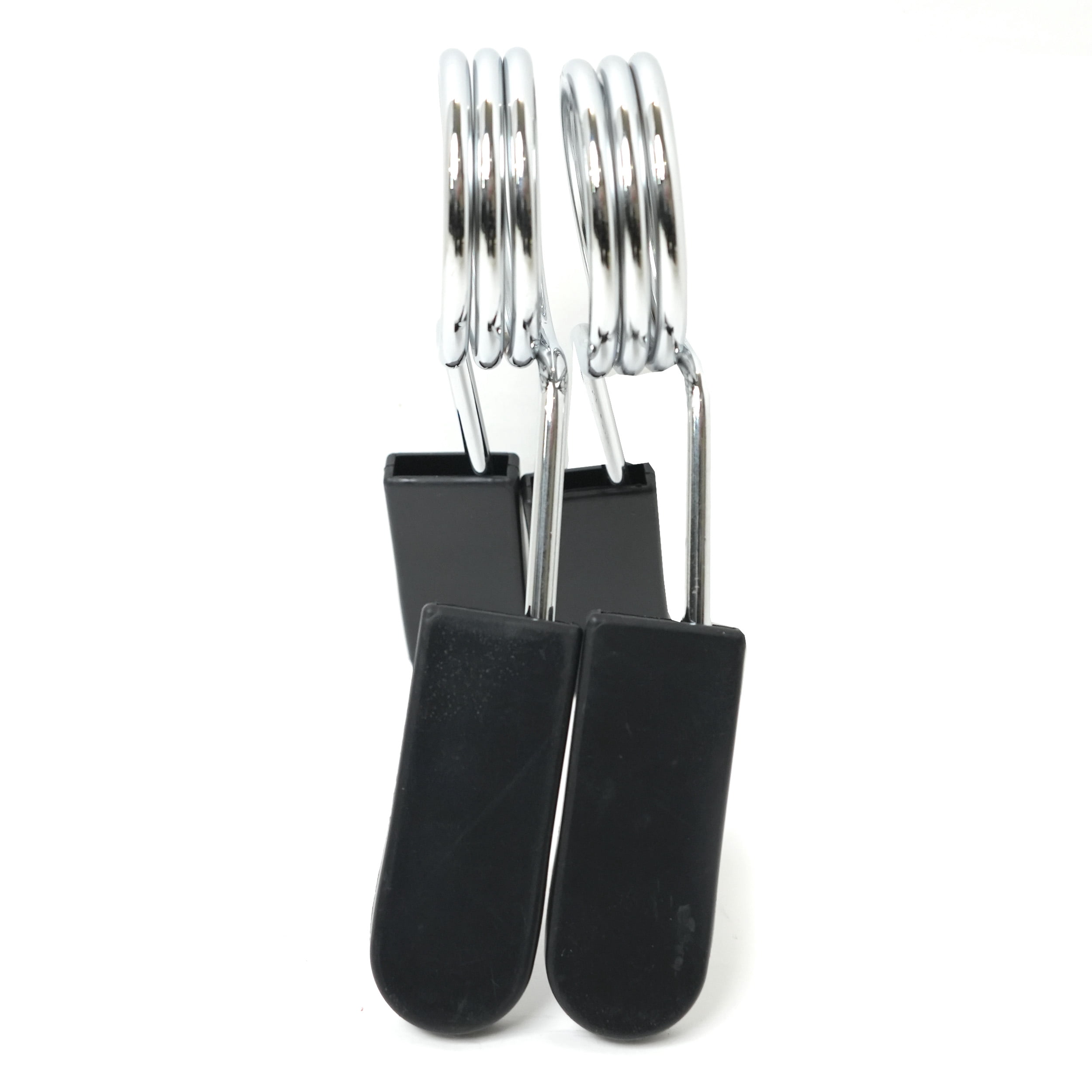 PRCTZ 2 inch Olympic Barbell Spring Collar 2-Pack, Chrome & Black