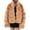 Khaki, variant on Lindreshi Winter Coats for Women 2025 Trendy Womens Ladies Warm Faux Furry Coat Jacket Winter Solid V-Neck Outerwear