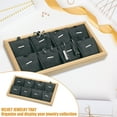 thumbnail image 3 of Unique Bargains Bamboo Wood Pendant Tray Stackable Storage Jewelry Tray Showcase Display Organizer for Pendants Gray, 3 of 8