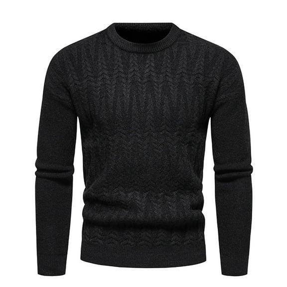 ZKCCNUK Men's Spring And Autumn New Youth Men's Knitwear Slim Fit Round Neck Pullover Sweater Casual Solid Color Bottoming Shirt Large Size Sweater