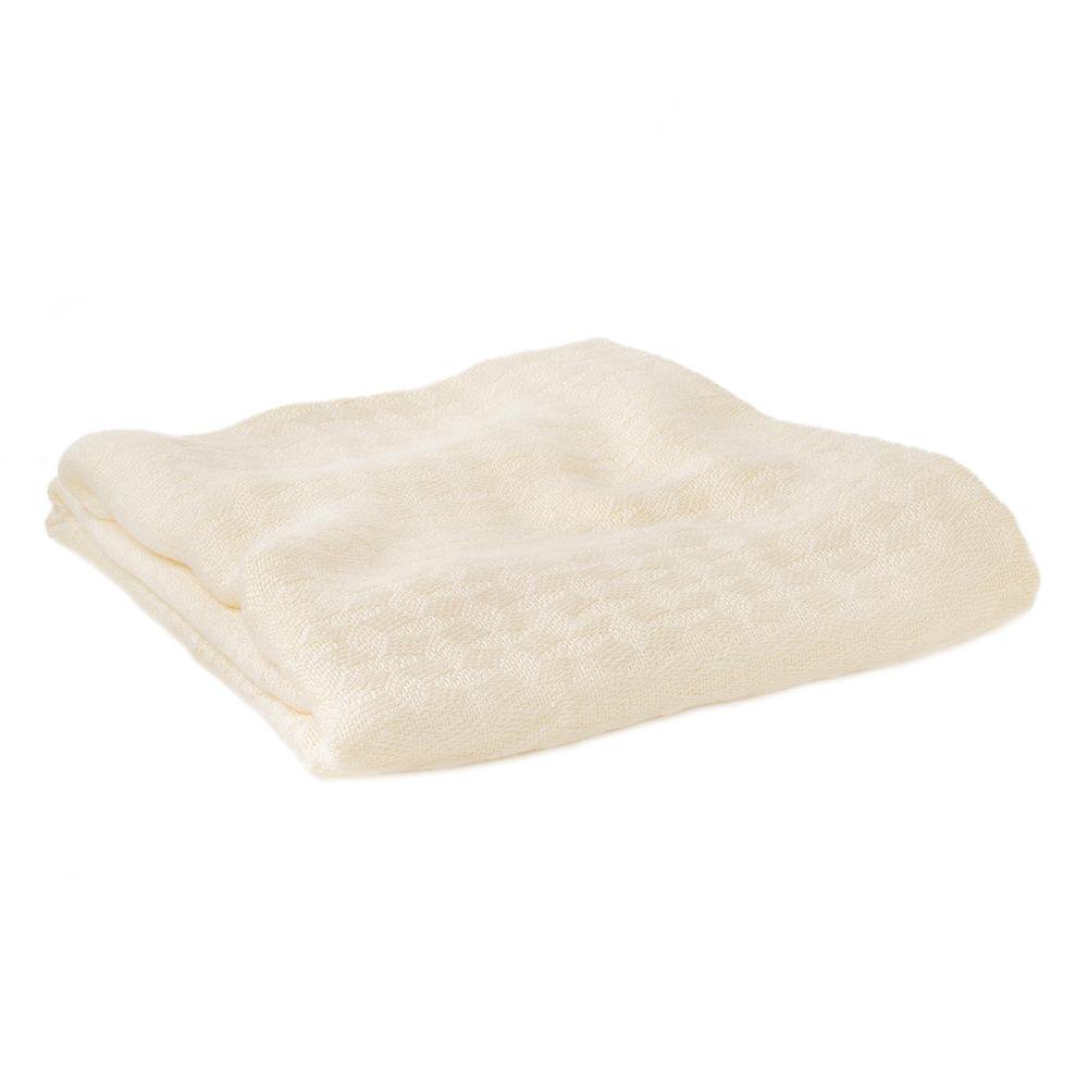 Bamboo Throw Blanket, Ivory, Travel/Throw
