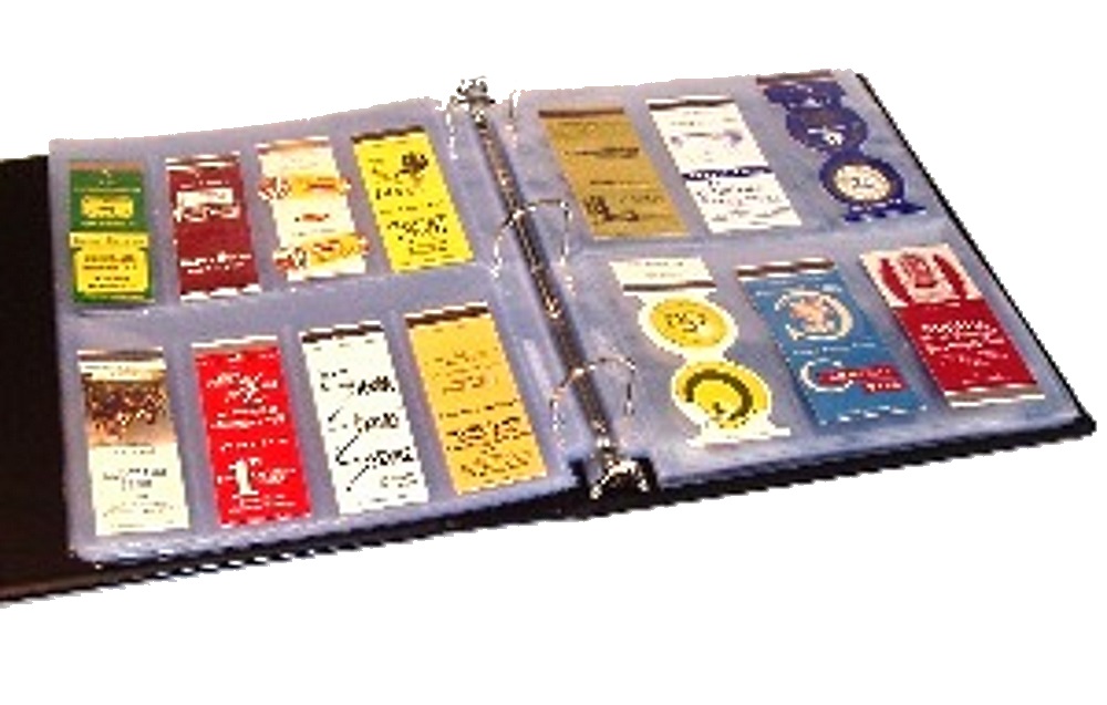 8 Pocket Binder Pages for 20-Strike Matchcovers by Hobbymaster - fits any 3 ring binder (25)