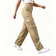 thumbnail image 2 of Pantalones Cargo Mujer Pierna Ancha Elástico Talle Alto Ligero Pantalones De Senderismo Casual Holgado Moda Ropa De Calle Y2k Trajes, 2 of 7