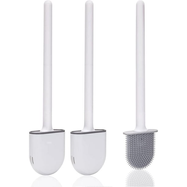 Cepillo de baño de silicona, cepillo de baño de silicona y soportes con cerdas suaves y mango antideslizante Cepillo de baño de silicona Cepillo de baño colgante de limpieza rápida (2