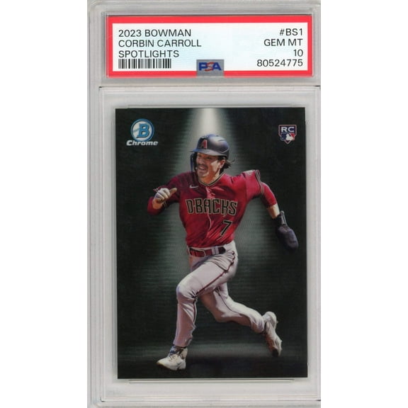 Graded 2023 Topps Bowman Corbin Carroll #BS1 Spotlights Rookie RC Baseball Card PSA 10 Gem Mint