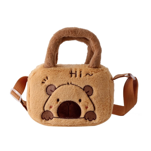 Bolso bandolera para niños con estampado de animales de dibujos animados, cierre de cremallera, correa de hombro suave ajustable, bolso de mano resistente al desgaste para niña.
