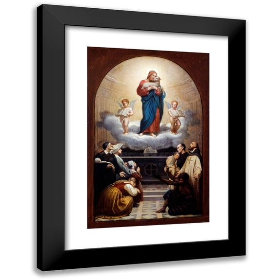 Romain Cazes 11x14 Black Modern Framed Museum Art Print Titled - The Good Shepherd (1870)