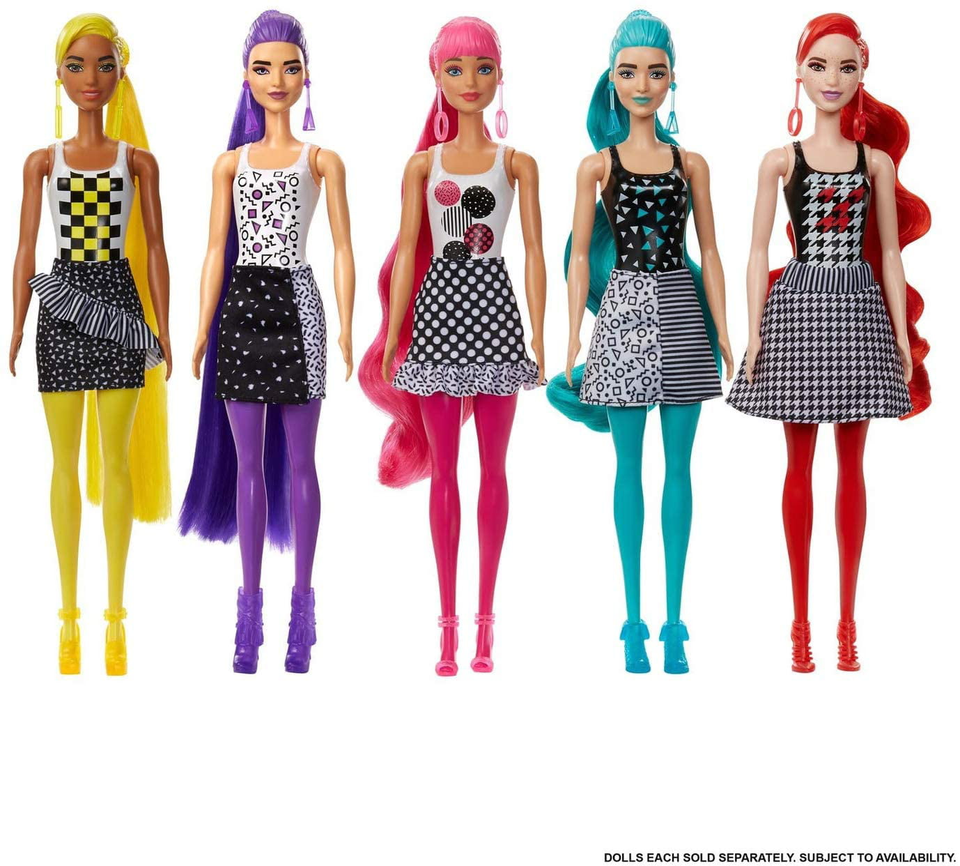 Barbie Color Reveal Doll Patchwork Edition 4 Mystery Bags 7 Surprises 2021 for sale online 