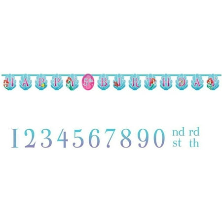 Disney The Little Mermaid Sparkle Birthday Banner