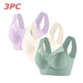 thumbnail image 2 of Tqyyweavej Women's 3 Pack Sports Bras Sheer Full Coverage Side Smoothing Wireless Bras Lightly Lined Breathable Everyday Bras L-6XL, 2 of 8