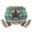 Teal, variant on Round Fitted Tablecloths with Elastic Edge Western Star Farm Vintage Wood Board Waterproof Table Cover for Kitchen Dining Party Decor,36" - 44"