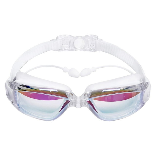 Swimming Goggle Pro -Fog Large Frame Electroplated Design for Men Women Adult Swim Eyewear Lens