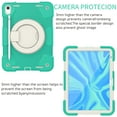 thumbnail image 2 of SaniMore for iPad 10th Generation 10.9" 2022 Case with Pencil Holder, 3-Layer Protection Cover Built-in Shoulder & Handle Strap & Kickstand Military Grade Shockproof Protective Shell, Mint, 2 of 8