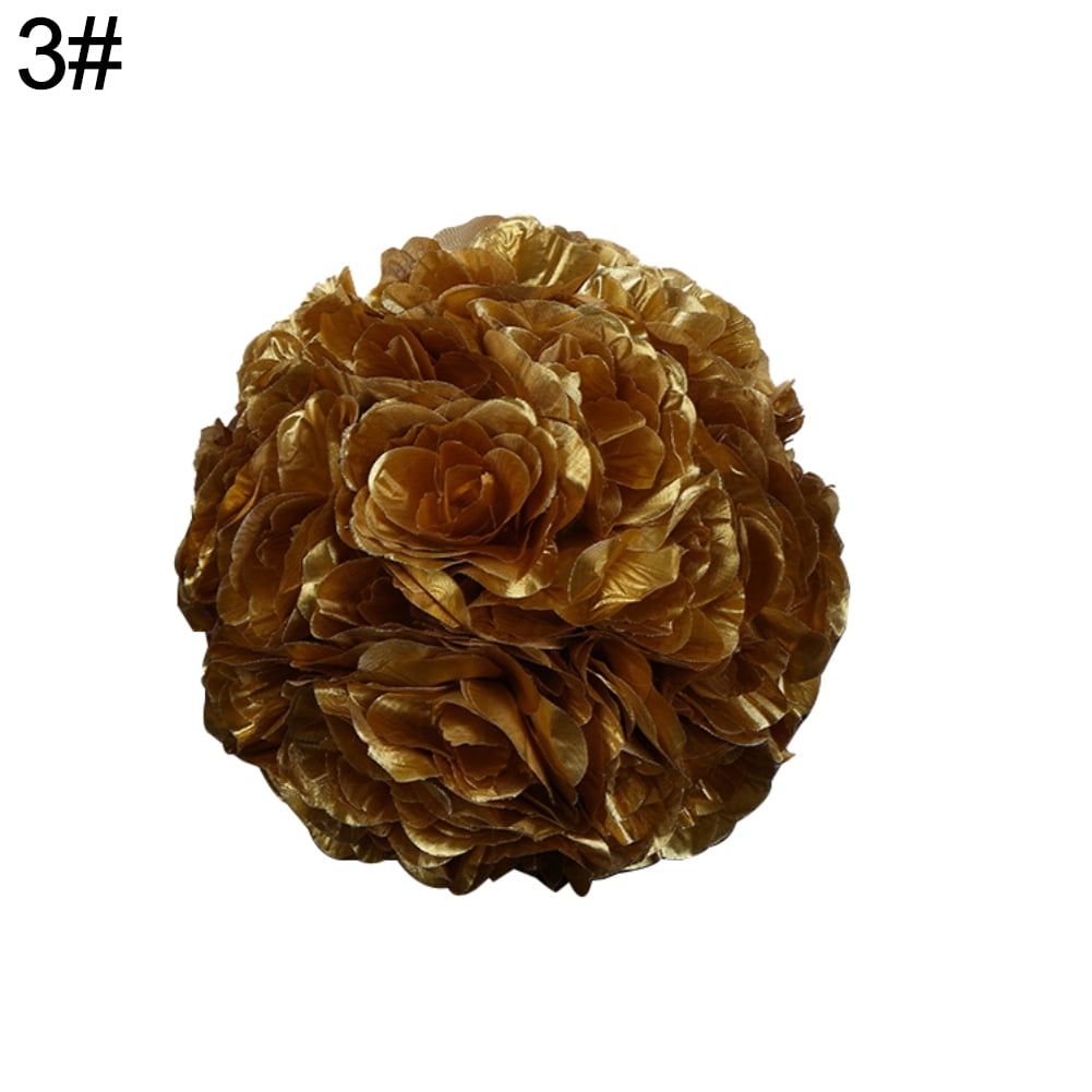 Yesbay Kissing Ball 7inch Artificial Rose Silk Flower Kissing Ball ...