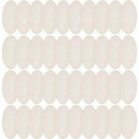 40pcs Wooden Oval Cutout 4.7 x 2.4 Inch Unfinished Wooden Blank Slices Crafts Natural Wood Circles DIY Plank Cutout Craft Supplies DIY