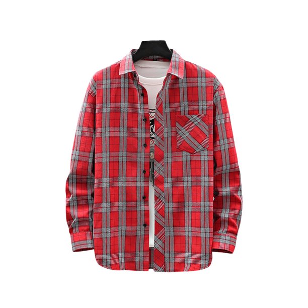 Blusa y camisa de manga larga con cuello vuelto para hombre Camisa formal con estampado a color N Blusa de manga larga con cuello vuelto Camisa para hombre Blusa de poliéster