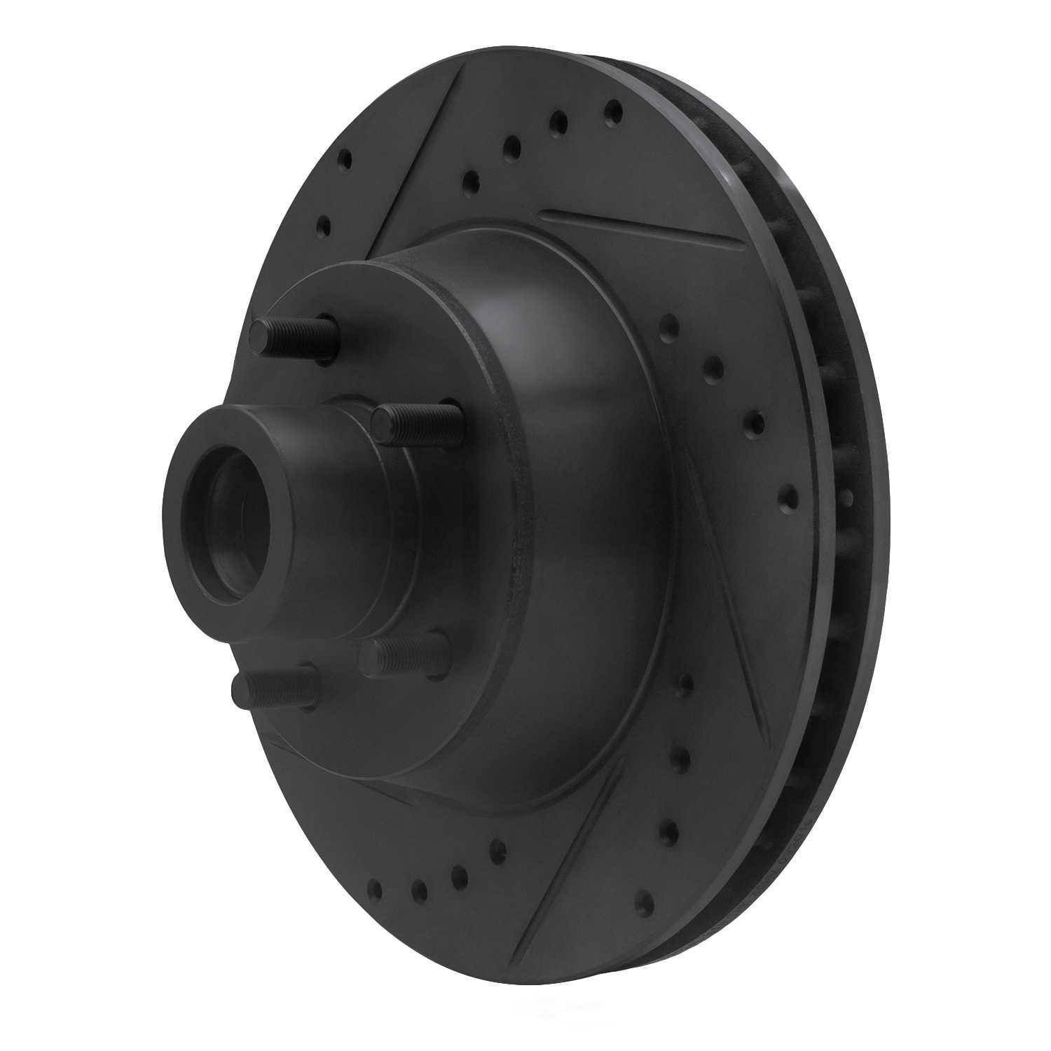 Dynamic Friction Company 633-39026L DFC Brake Rotor - Drilled And Slotted - Black