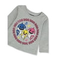 thumbnail image 2 of Baby Shark Baby Girls' Long-Sleeve T-Shirt Color: gray Size: 12 months, 2 of 3
