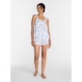 thumbnail image 4 of Joyspun Women's Woven Sleep Cami and Shorts Set with Ruffle, 2-Piece, Sizes XS-3X, 4 of 7