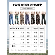 JWD Women's Wide Leg Pants with Pockets High Waist Adjustable Knot Loose Casual Trousers Business Work Casual Pants Black Large