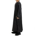 thumbnail image 4 of Boy's Muslim Thobe Arab Islamic Kaftan Half Zip Embroidered Robe Islamic Arabic Abaya Ethnic Dress With Pockets, 4 of 7