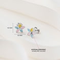 thumbnail image 4 of Fun Multicolor Summer Flower Kids / Teen Earrings Enamel - Sterling Silver, 4 of 6
