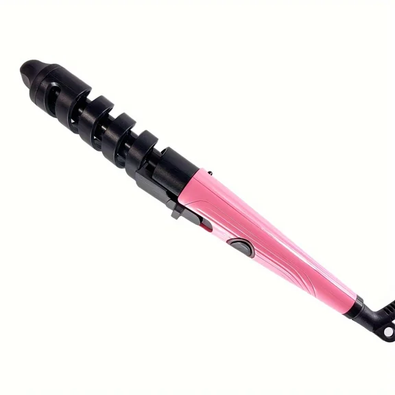 IBEAUTYLISS 19mm Spiral Hair Curling Wand Pink – US Plug,