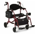 "Medline Combo Mobility Seat Rolling Walker, Convertible Wheelchair, 6