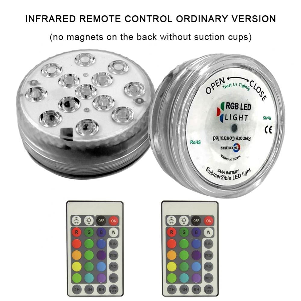 Rechargeable Submersible Led Lights 3.3"RGBW Underwater