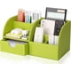 thumbnail image 1 of PU Leather Office Desk Organiser Tidy Pen Pencil Pots Stationery Storage Box Desk Accessories, 1 of 4