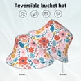 thumbnail image 5 of Easygdp Floral Ditsy Double-Sided Reflective Fisherman Hat,Sun Visor,Casual Hat,Fluorescent Hat,Suitable For Outdoor And Night Walking,Unisex, 5 of 9