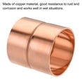 thumbnail image 4 of Unique Bargains 42mm Straight Copper Pipe Coupling Connecting Adapter Solder Connection for Plumbing 2 Pack, 4 of 5