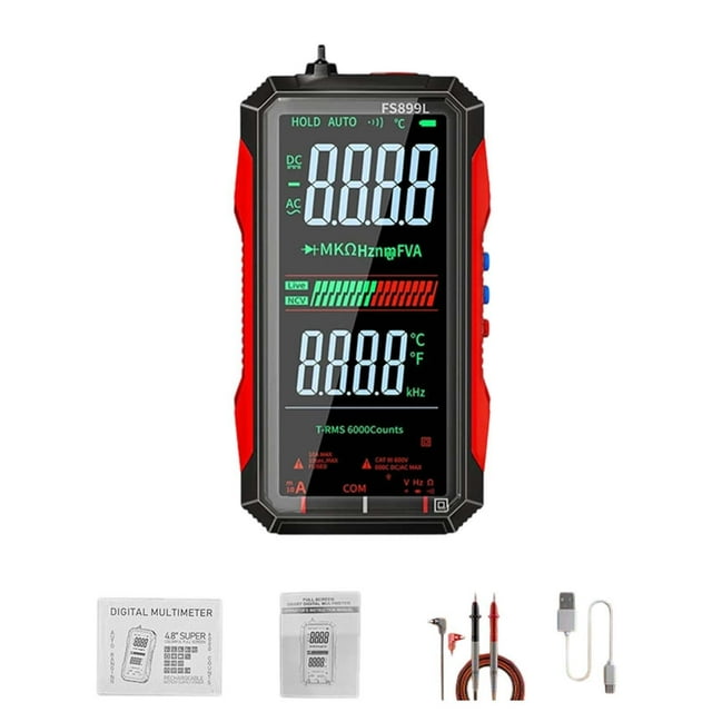 Testeur Électrique Rechargeable Multimètre Numérique Haute Précision pour Usage Domestique Automobile Industriel avec Affichage Numérique