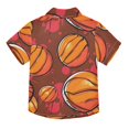thumbnail image 2 of Dailycode Small Short Sleeve Button Down Shirts Cartoon Basketball Casual Shirt 3-10 Years, 2 of 9