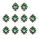 thumbnail image 2 of 20 botones planos de perlas brillantes para manualidades, vestidos y álbumes de recortes. color verde mezclado, 2 of 9