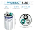 thumbnail image 2 of Uxcell 2Pcs 20+10 MFD CBB65 Run Start Capacitor 20+10 uF, 370/440V Round AC Capacitor for AC Motor Run, HVAC, Air Conditioner, Condenser Motors, 2 of 5