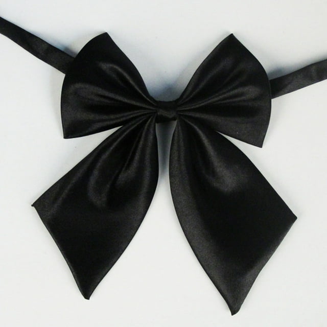 Elegant Solid Color Polyester Silk Bow Tie for Students Attachees and Flight Attendants Functional Accessory for Everyday Wear