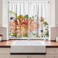 thumbnail image 2 of Ambesonne Anemone Flower Kitchen Curtains, Fresh Leaves, 55"x39", Salmon Fern Green Khaki, 2 of 3