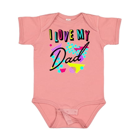 

Inktastic I Love My Dad- 80s Retro Style Gift Baby Boy or Baby Girl Bodysuit