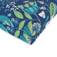 thumbnail image 2 of Jordan Manufacturing 44" x 22" Vista Navy Floral Rectangular Outdoor Chair Cushion with Ties and Hanger Loop, 2 of 9