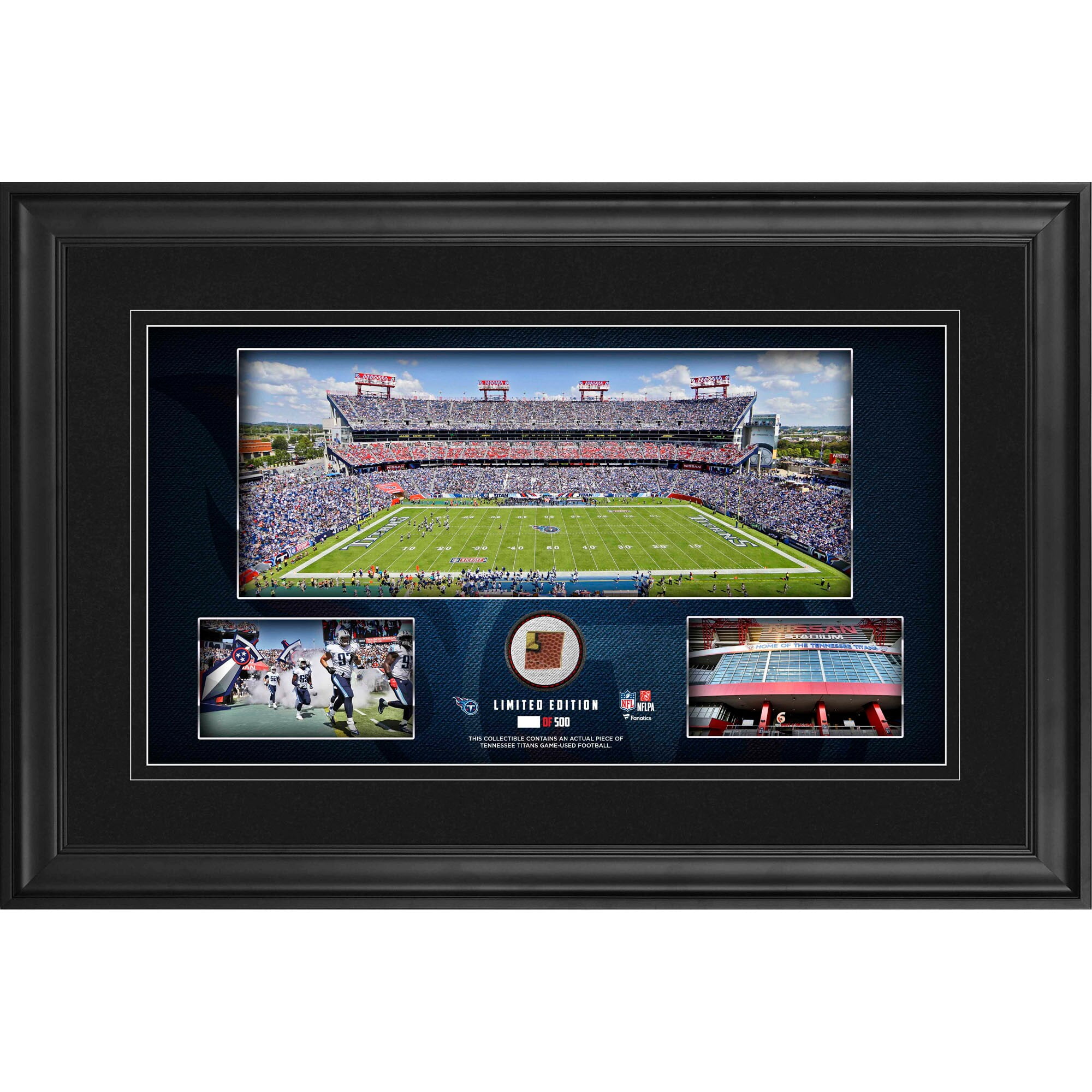 Tennessee Titans Framed 10' x 18' Stadium Panoramic Collage with Game-Used  Football - Limited Edition of 500 