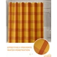 thumbnail image 6 of Orange Buffalo Plaid Shower Curtain Set ，Waterproof Fabric Shower Curtains Autumn Thanksgiving Day Shower Curtains for Bathroom,Bathroom Decor 66"x72", 6 of 7