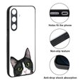 thumbnail image 2 of WIRESTER Shockproof Soft Rubber Cover Case for Samsung Galaxy S24 FE 6.7", Animal Black White Tuxedo Cat, 2 of 5