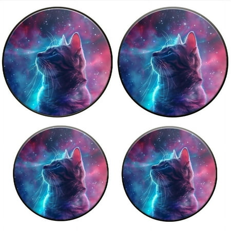 

Bahomeck Gas Stove Burner Cover Set Of 4 Cat With Vibrant Colors Gazing At The Stars Metal Electric Stove Burner Covers Protecting Gas Stoves Kitchen Decor，8 Inch And 10 Inch
